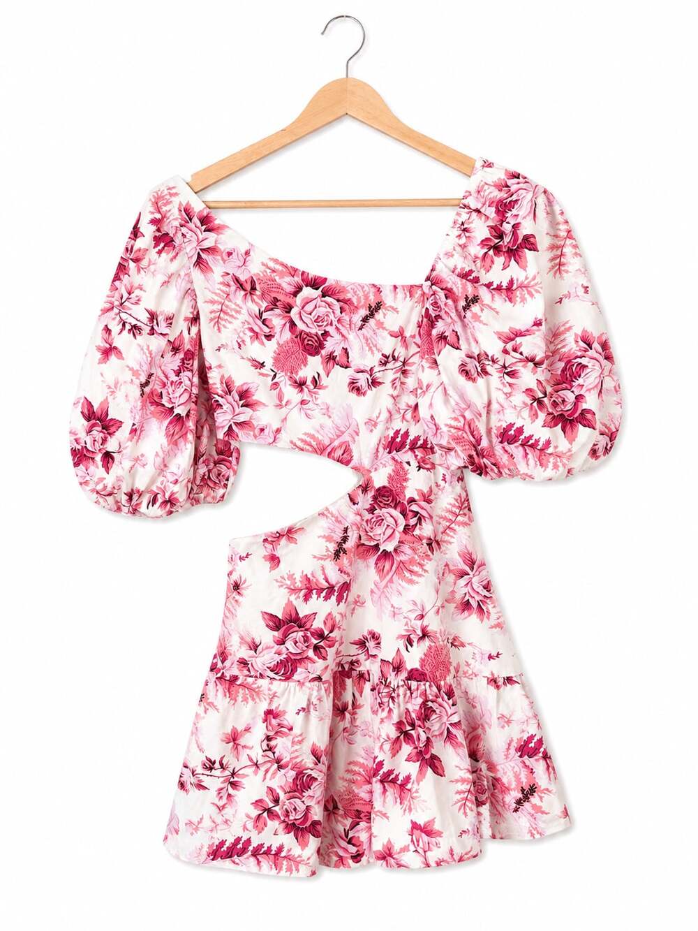 Hello Molly Sweetest Kind Floral Puff Dress Pink